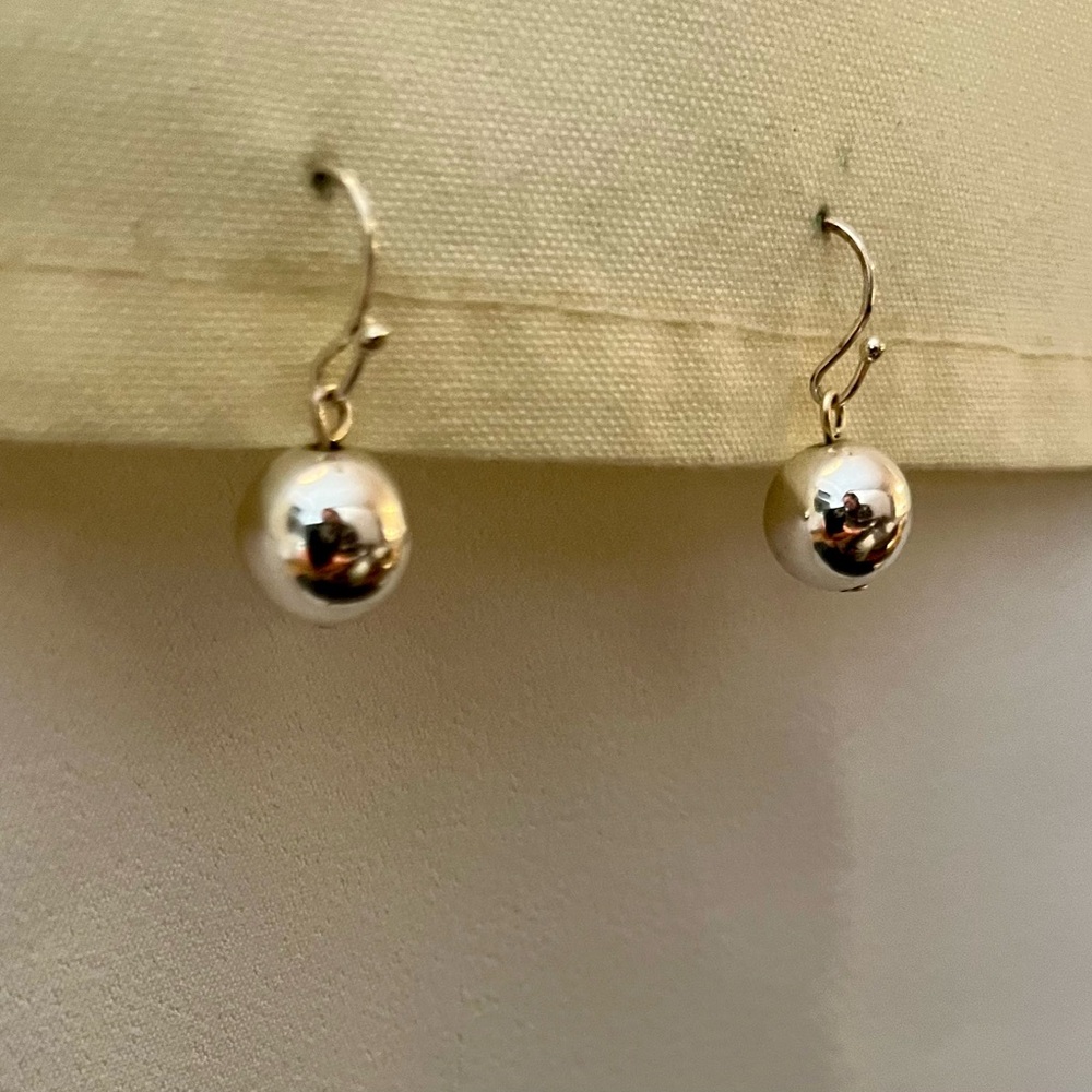 Sleek And Simple Silver Dangle Balls - image 1